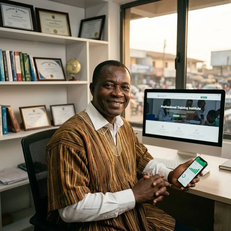 Client Samuel Mensah from Ghana